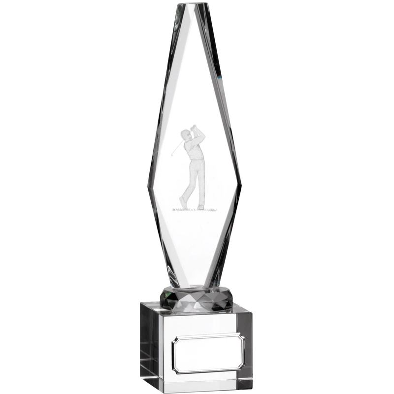 Noble Manufacturer Crystal Glass Outdoor Sports Gift Customized Personalized Bespoke Logo Golf Trophy Award Hand Craft