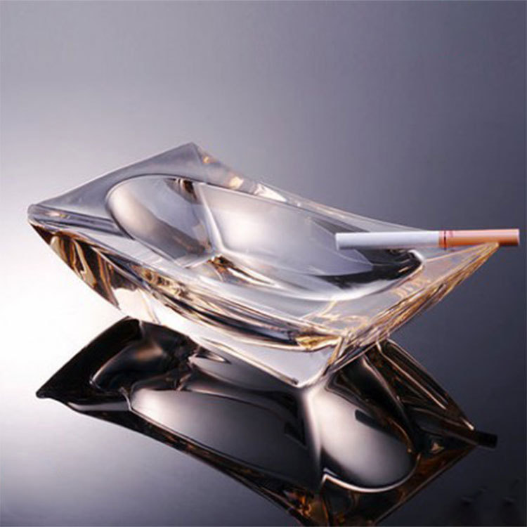 Noble Optical Crystal Award Custom Logo Business Office Gift Ashtray Hand Craft