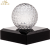 Noble Crystal Glass Ball Custom Logo Golf Trophy Award
