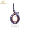 Noble Custom New Design Hand Blown Art Glass Award with Free Engraving