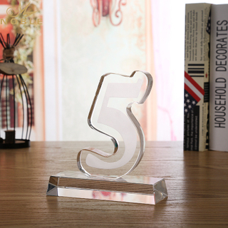 Custom 5 Years Anniversary Souvenir Crystal Award Trophy