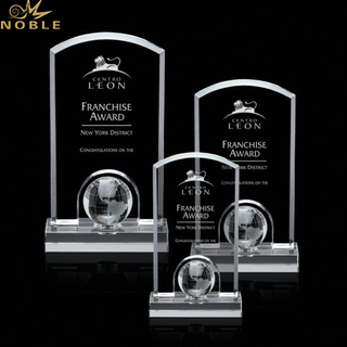 New Design Free Engraving Custom Crystal Globe Award
