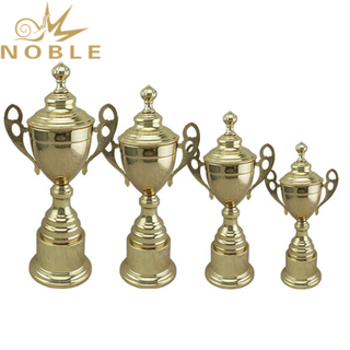 New Design Metal Sports Netball Trophy with Lid