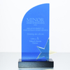 Hot Selling Wholesale Customized K9 Business Gifts Blue Crystal Trophy Star Crystal Awards