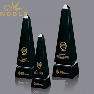 Custom Engraving Black Crystal Obelisk Award