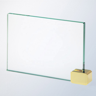 Custom Jade Glass Blank Rectangle Plaque Award with Aluminum Base
