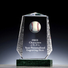 Free Engraving Crystal Sports Plaque Trophy for Baseball League Champions