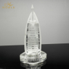Customized Logo Text UAE Dubai Famous Landmark Crystal Replica Burj Al Arab Crystal Tourist Souvenir Gifts