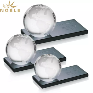 Free Engraving Custom Crystal Globe Award Crystal Business Gift