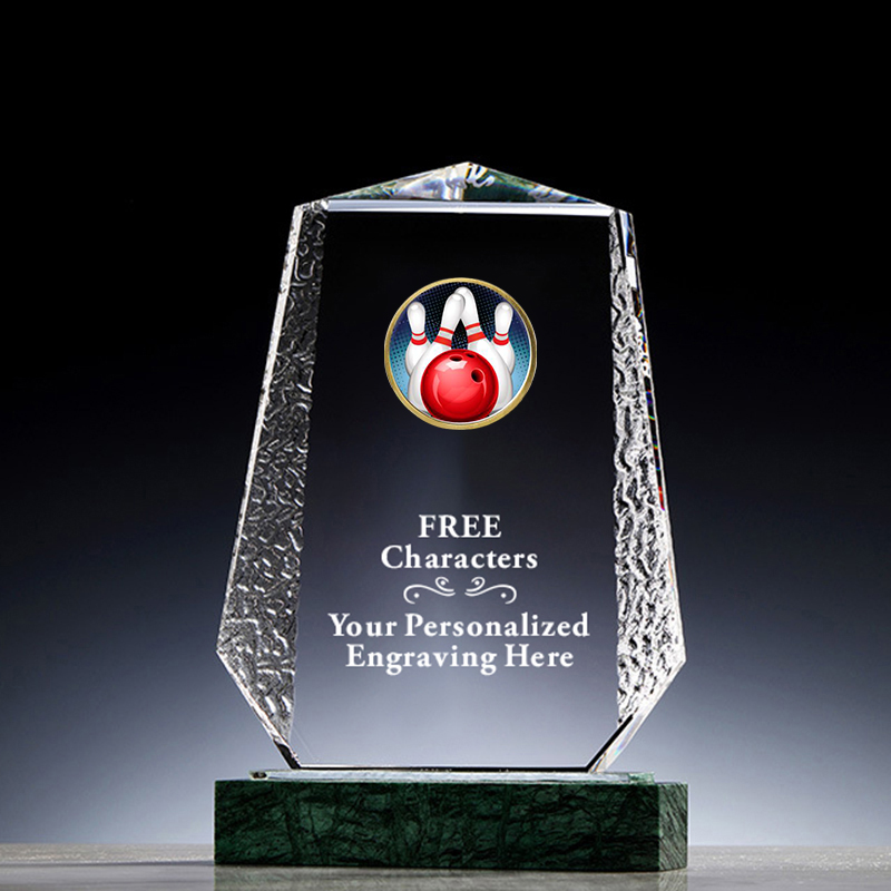 Crystal Custom Sports Champion Bowling Trophy for Club League 