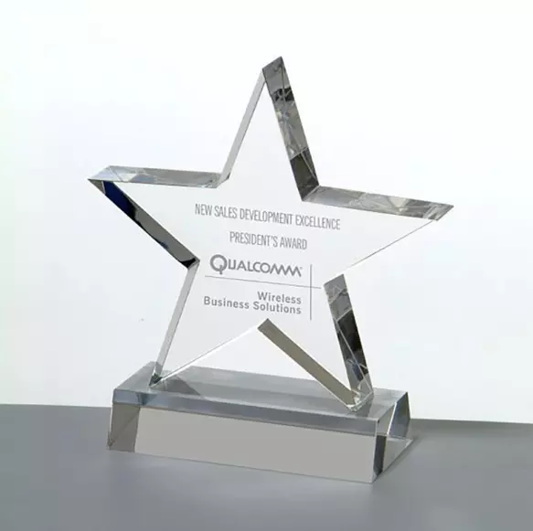 Brilliant New Design Custom Crystal Star Award As Business Gift