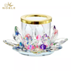  Creative Decoration Popular Crystal Votive Glass Lotus Candle Holder