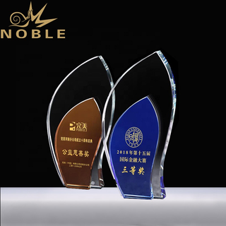  New Design Crystal Plaque Trophy with Free Engraving