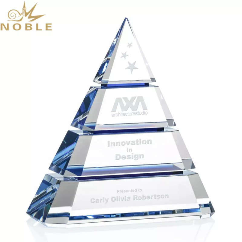 Custom Crystal Pyramid Award Trophy