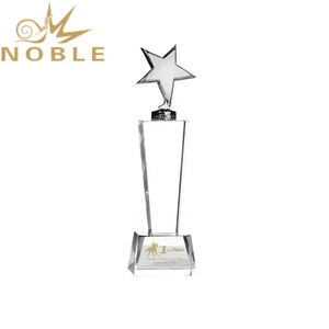 Popular Best Selling Custom Silver Star Crystal Trophy