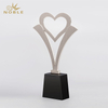 Noble Best Selling Free Mold Gold Silver Bronze Custom Metal Love Heart Trophy As Thanksgiving Souvenir Gifts