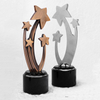 High Quality Customized Shape Gold Silver Bronze Metal Star Business Gift Custom Logo Achievement Trophy Awards