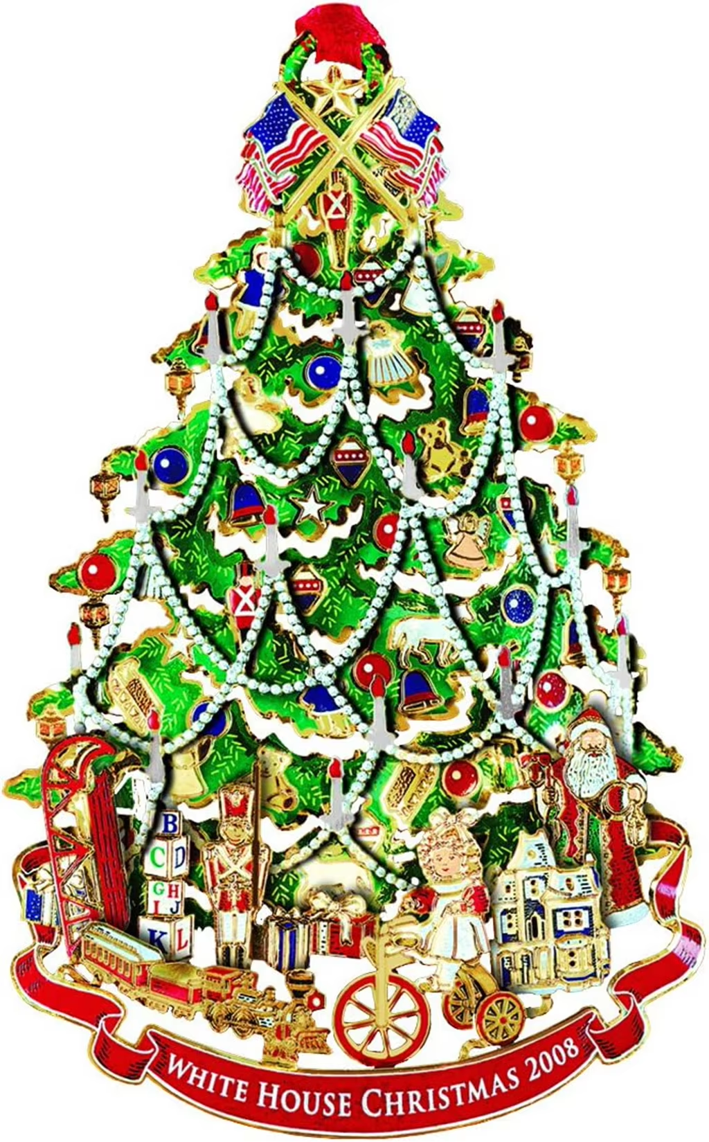 Noble Custom Design Crafted Enamel Ink Metal Brass Christmas Ornament with Your Logo Photo Texts
