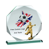 Noble Manufacturer Wholesale Cheap Glass Plaque With Custom Printing Logo UK Gift Personalized Hand Crafts Soccer Trophy Award