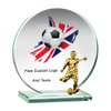 Noble Manufacturer Wholesale Cheap Glass Plaque With Custom Printing Logo UK Gift Personalized Hand Crafts Soccer Trophy Award
