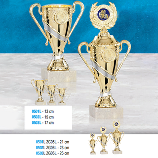 2024 New Design Different Size Custom Made Marble Base Sports Golf Soccer Basketball Marathon Custom Logo Gold Metal Trophy Cup 