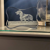 Noble Manufacturer Wholesale UK Gift Personalized Pet Crystal Glass Dog Souvenir Plaque Hanger