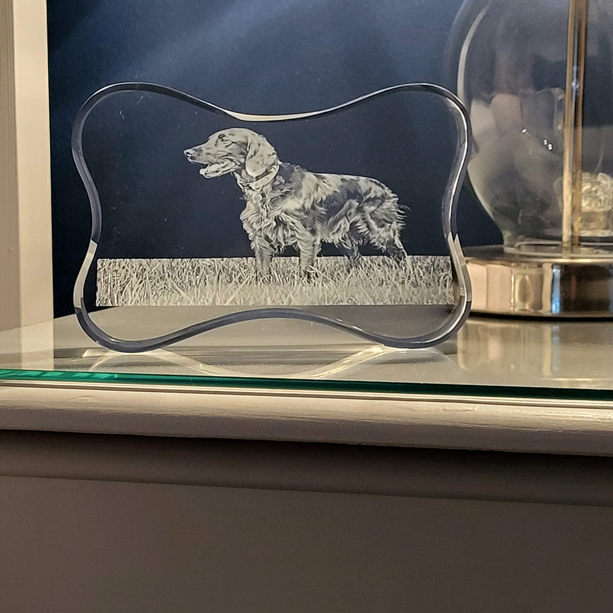 Noble Manufacturer Wholesale UK Gift Personalized Pet Crystal Glass Dog Souvenir Plaque Hanger