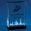 Noble Manufacturer Wholesale Crystal Plaque With 3D Laser Custom Logo UK Gift Personalized Sports Soccer Trophy Award Plaque
