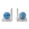 Noble Manufacturer Transparent Crystal With Artglass Glaze Ball Custom Bespoke Logo Business School Office Desk Gift Bookend