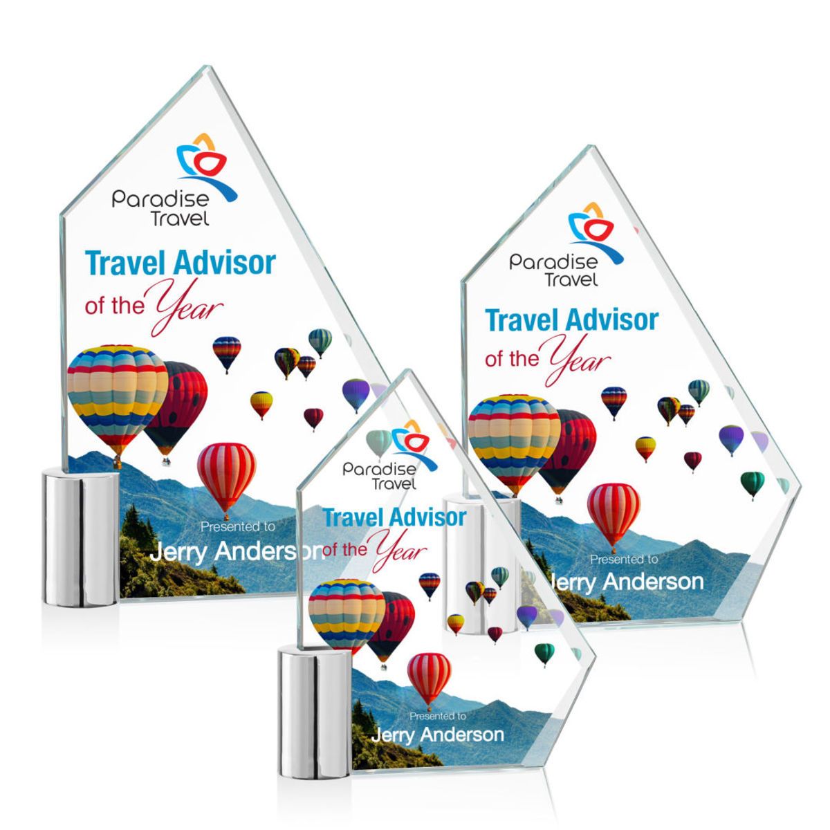 Noble Wholesale Cheap Different Color Options Outdoor Sports Business Gift Custom Personalized Logo Glass Trophy Award Plaque