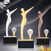 Noble High Quality Gold Silver Bronze Metal Figure With Crystal Business Gift Sports Awards Custom Bespoke Logo Golf A Hole in One Trophy Hand Craft