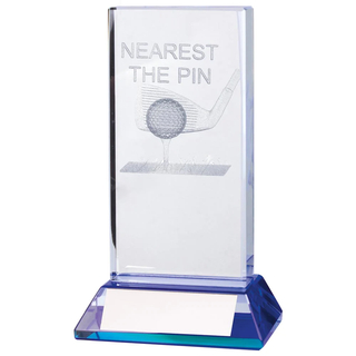 Noble Manufacturer Longest Drive Crystal Glass Plaque Sports Gift Custom Bespoke Logo Golf Trophy Award Hand Craft