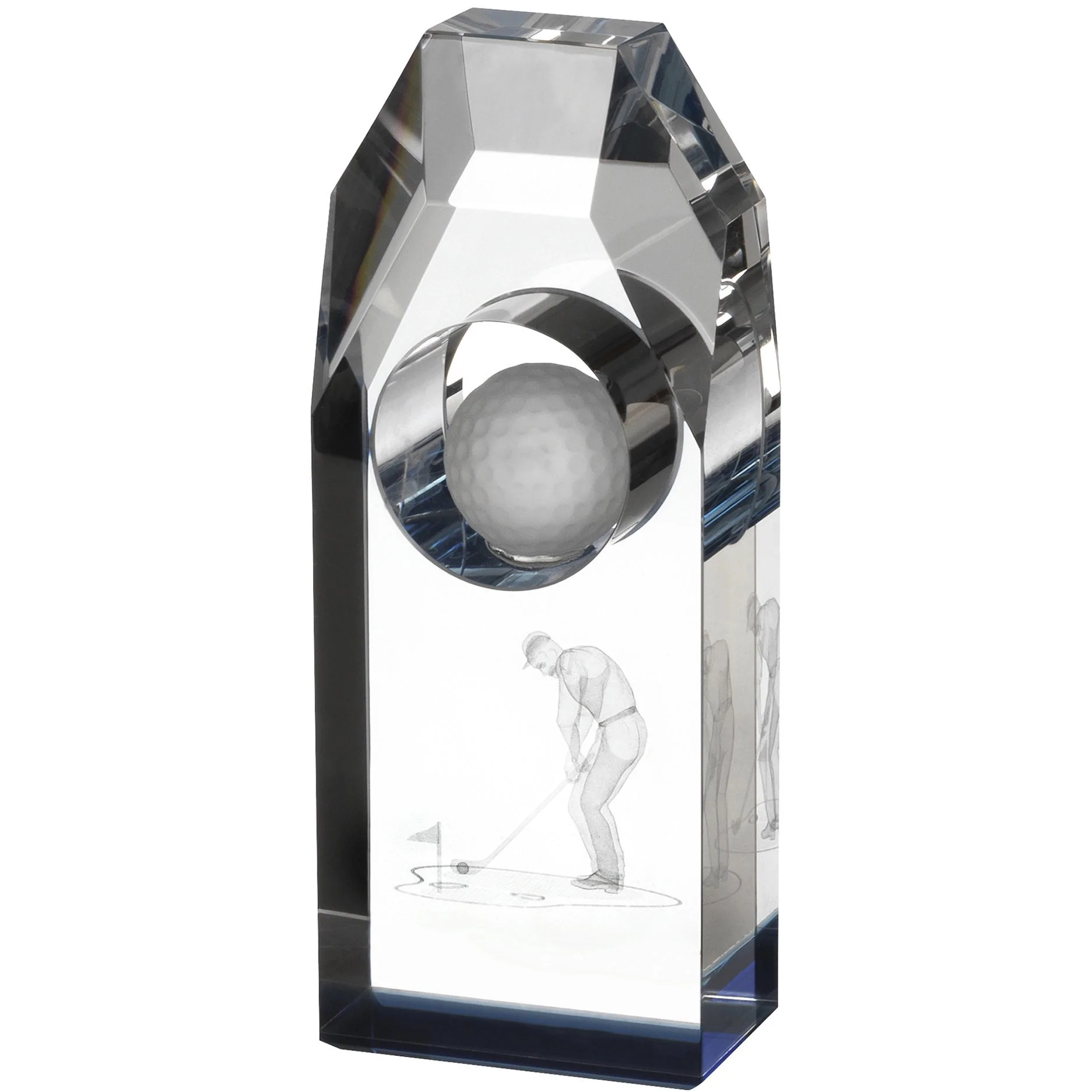 Noble Manufacturer Golf Ball Crystal Glass Sports Gift Customized Personalized Bespoke Logo Golf Trophy Award Hand Craft