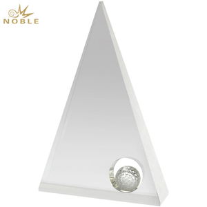 Noble Manufacturer Crystal Glass Outdoor Sports Gift Customized Personalized Bespoke Logo Golf Trophy Award Hand Craft