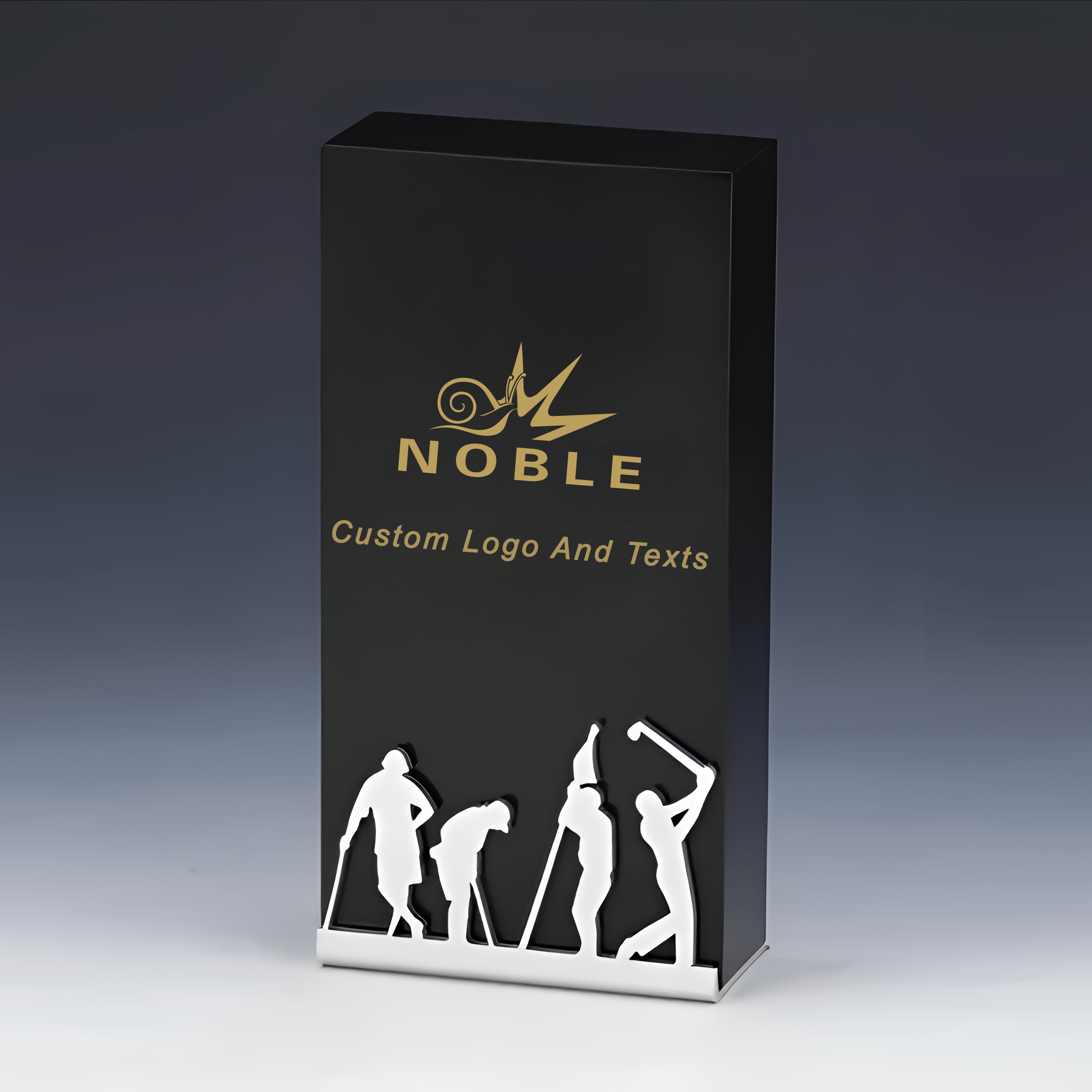 Noble High Quality K9 Crystal Business Gift Sports Awards Custom Bespoke Logo Golf A Hole in One Trophy Hand Craft