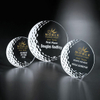 Noble High Quality Crystal Glass Business Gift Sports Awards Custom Bespoke Logo Golf A Hole in One Trophy Hand Craft