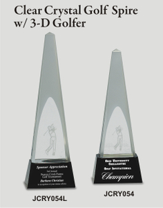 Noble High Quality Crystal Glass Business Gift Sports Awards Custom Bespoke Logo Golf A Hole in One Trophy Hand Craft