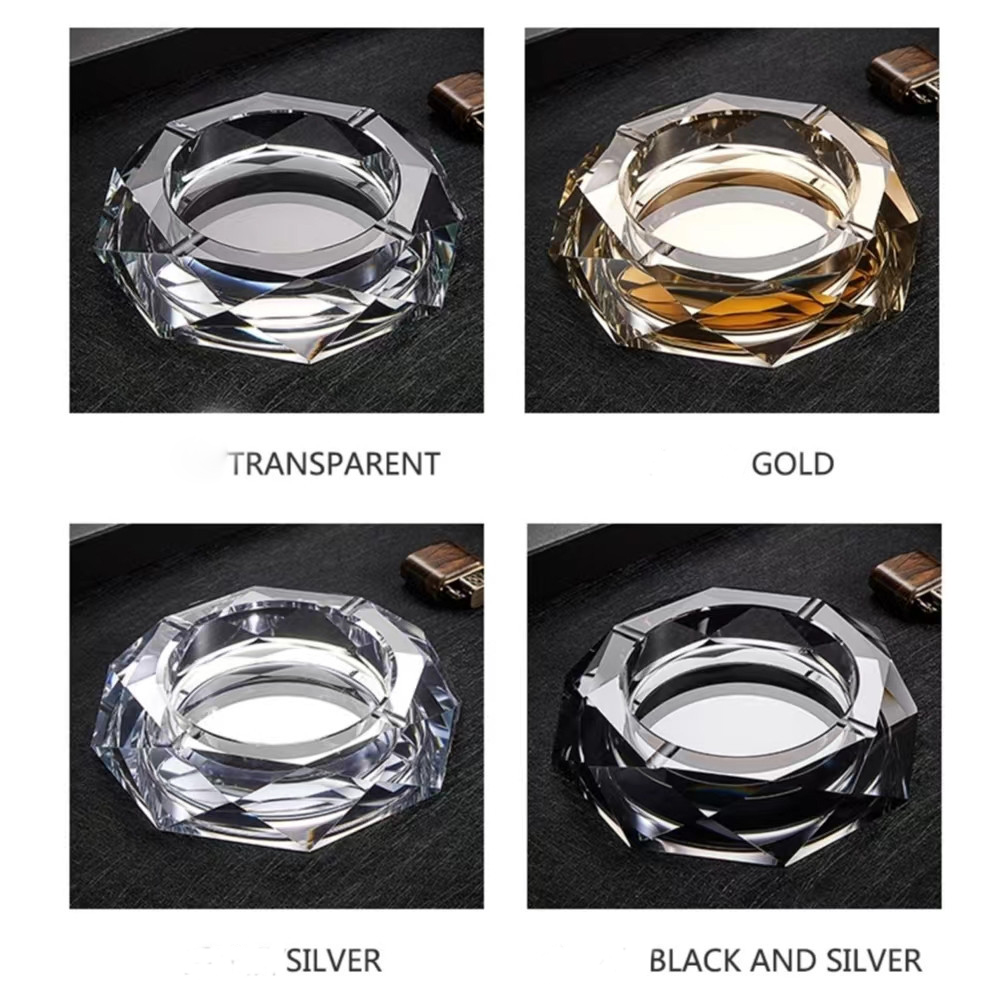 Noble Optical Crystal Award Trophy Award Custom Logo Business Office Gift Ashtray Hand Craft