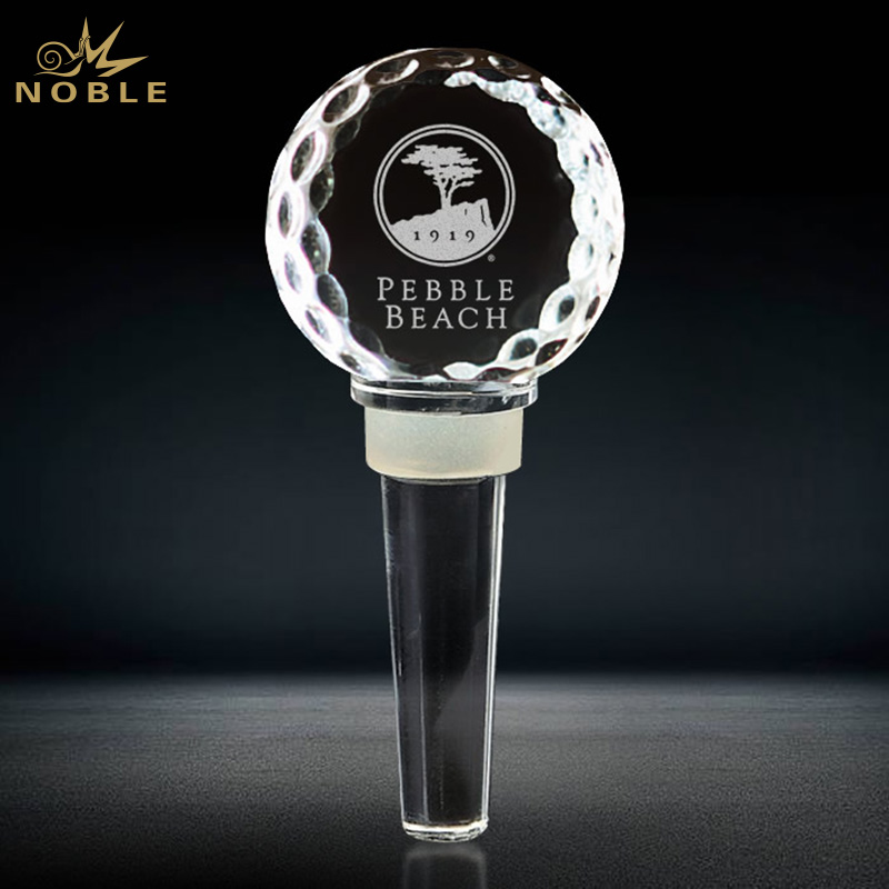 Noble Crystal Key Chain Bottle Stopper Custom Logo Golf Trophy Award