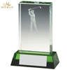 Noble Crystal Glass Golf Ball Custom Logo Golf Trophy Award