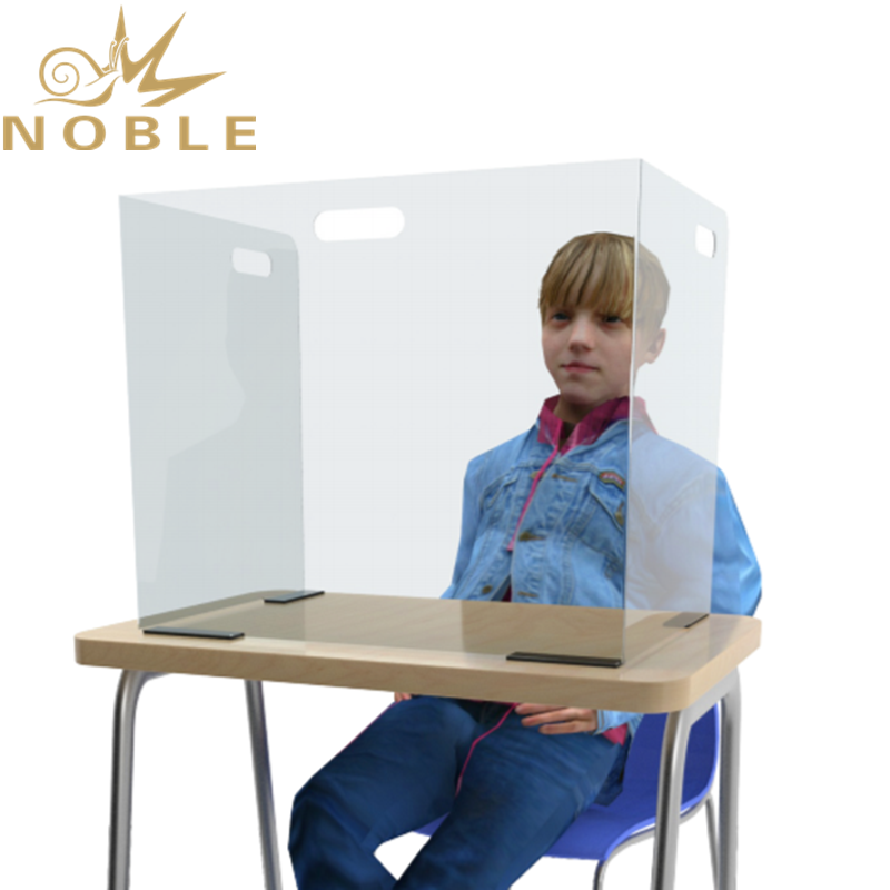 Easy To Assemble Portable Sneeze Guard Folding Desktop Student Sneeze Guards Barriers for School Classroom