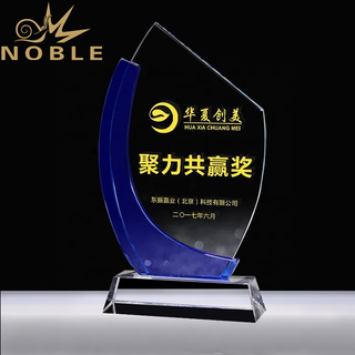 Free Engraving New Design Custom Award Blue Crystal Plaque
