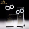 High Quality Custom Teamwork Award Crystal Wedge Trophy