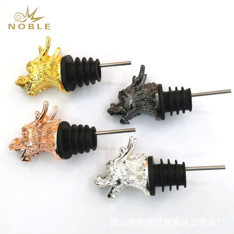 Zinc Alloy Reusable Dragon Animal Figurine Custom Dragon Drink Pourer Wine Pourer