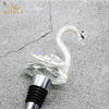 High Quality Food Grade Personalized Design K9 Crystal Swan Wine Whisky Bottle Stopper for Wedding Souvenirs 