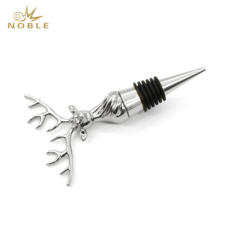 Custom Decoration Metal Wine Bottle Stopper Deer Head Shaped Bottle Stopper