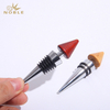 Custom No MOQ Large Stock Zinc Alloy Wholesale Silicone Seal Round Head Wine Bottle Stoppers for Wedding Gifts 