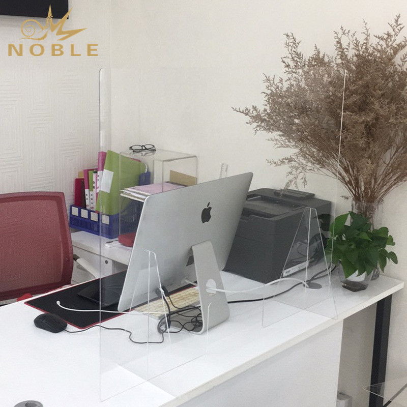 New Product Custom Make Desk Display Clear Acrylic Counter Sneeze Guard for Offices
