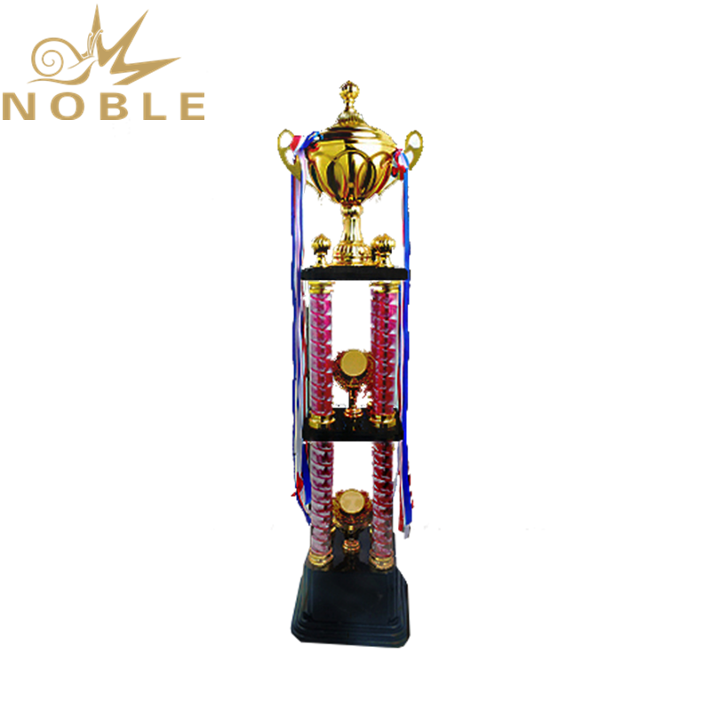 Double Layer Large Four Column Trophy