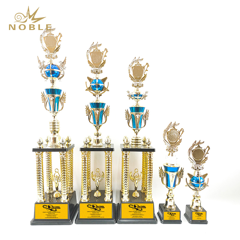 Promotional Custom Metal Crafts Award World Sports Souvenir Golden Trophy Cup